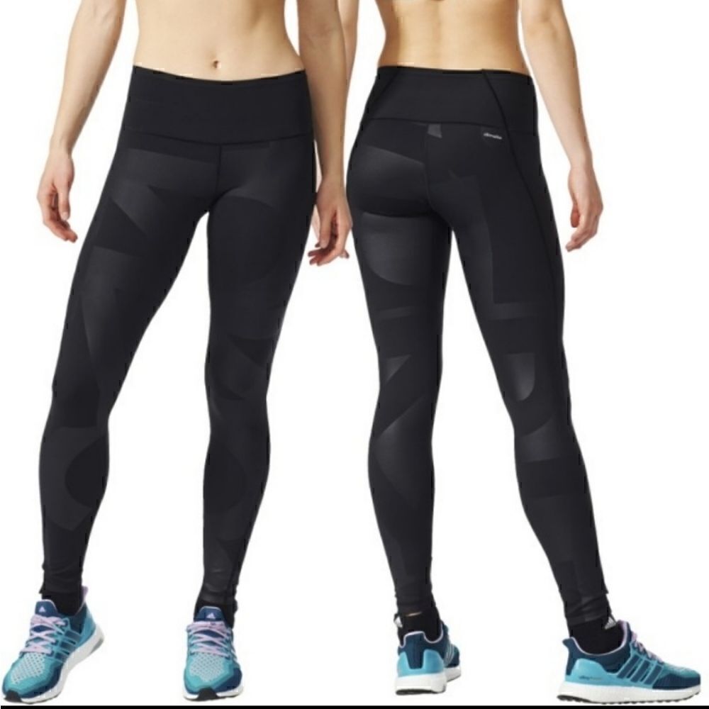 ADIDAS HIGH-RISE Long Type Leggings Size S Black